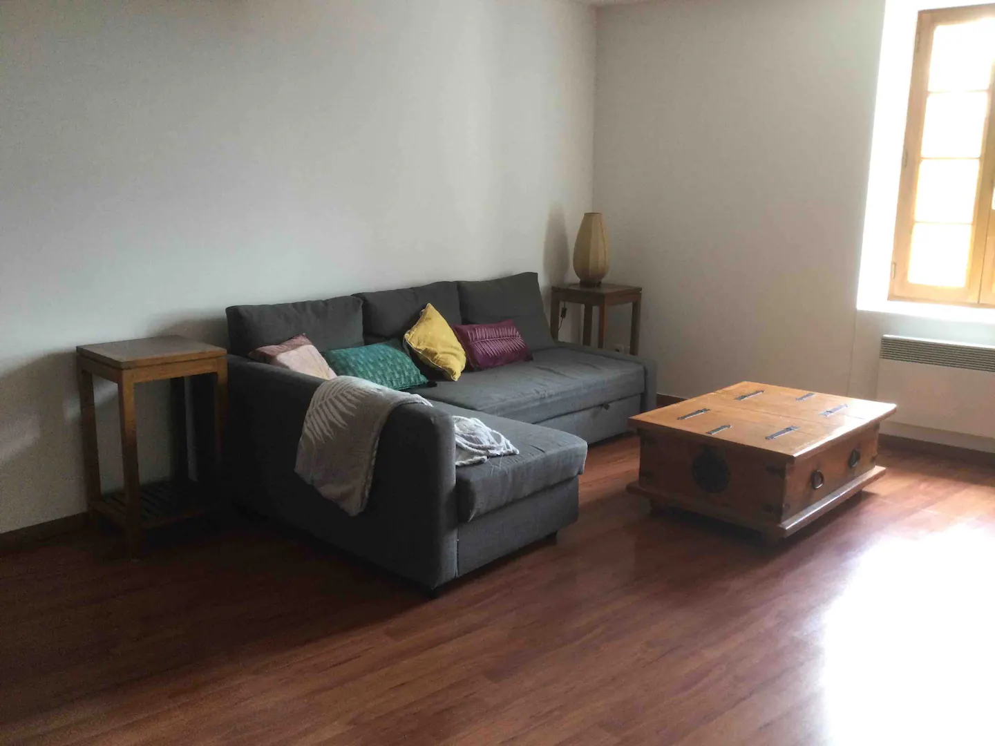 The first floor with the large sofa